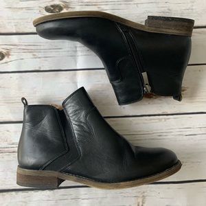 Franco Sarto Kampton Black Leather Ankle Boots 6